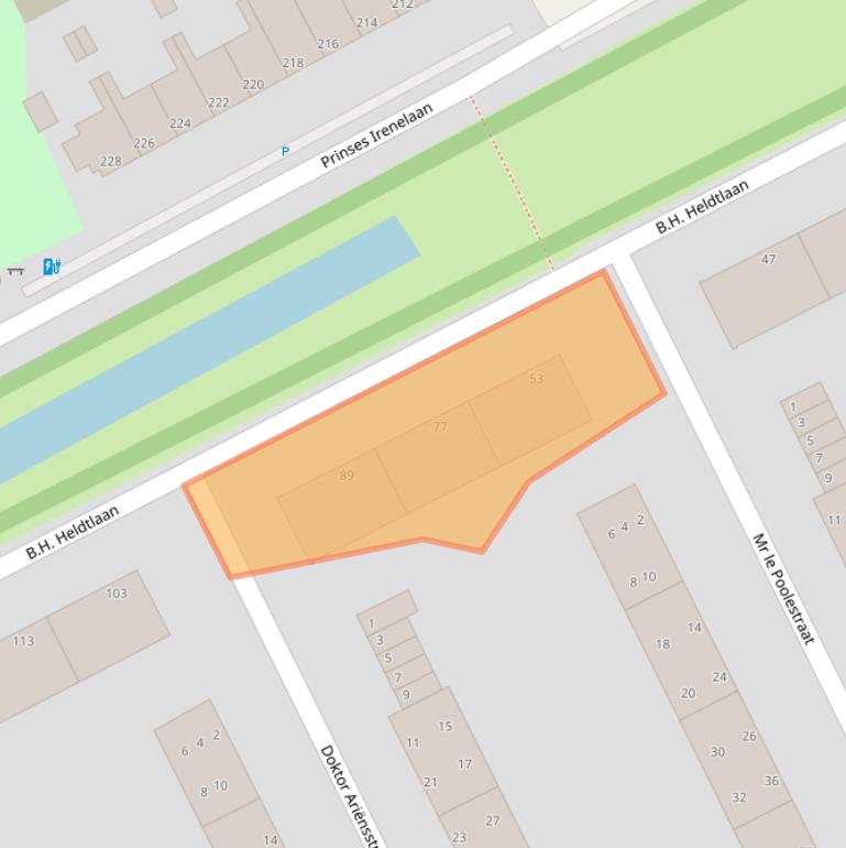 Kaart van postcodegebied 2285VB.