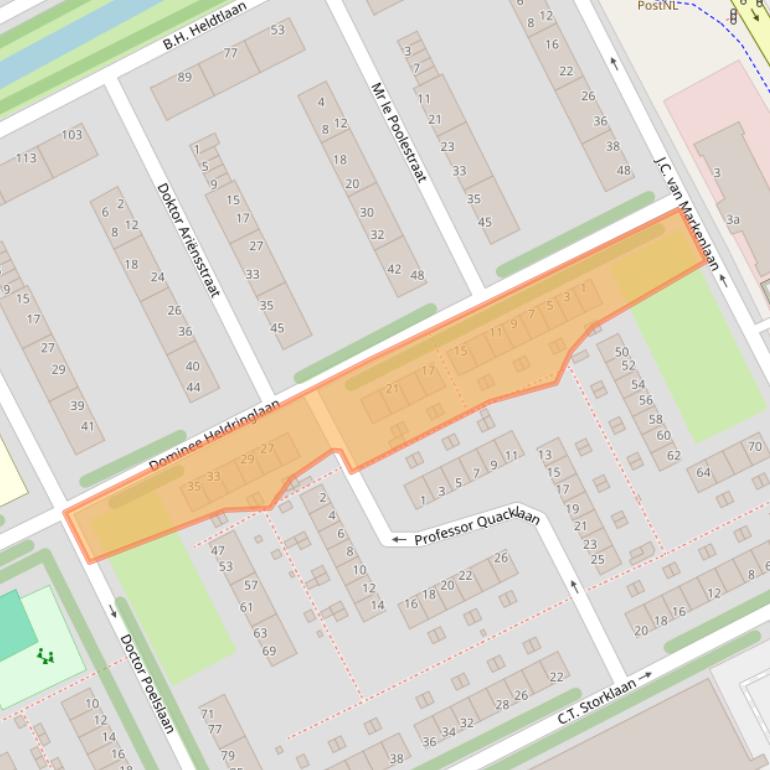 Kaart van postcodegebied 2285VP.