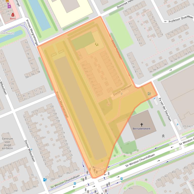 Kaart van postcodegebied 2285VX.