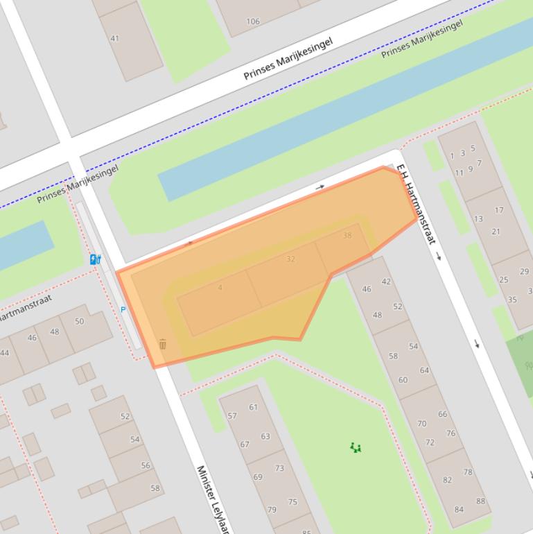 Kaart van postcodegebied 2285XB.