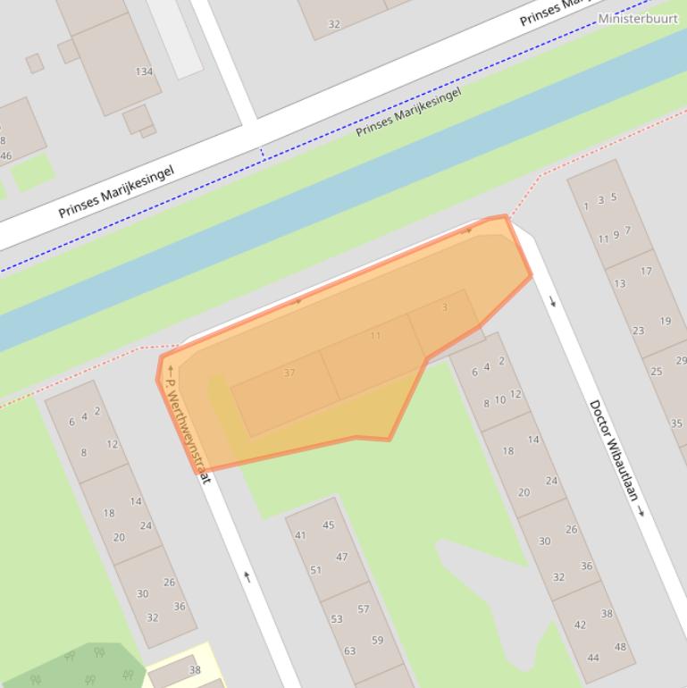 Kaart van postcodegebied 2285XD.