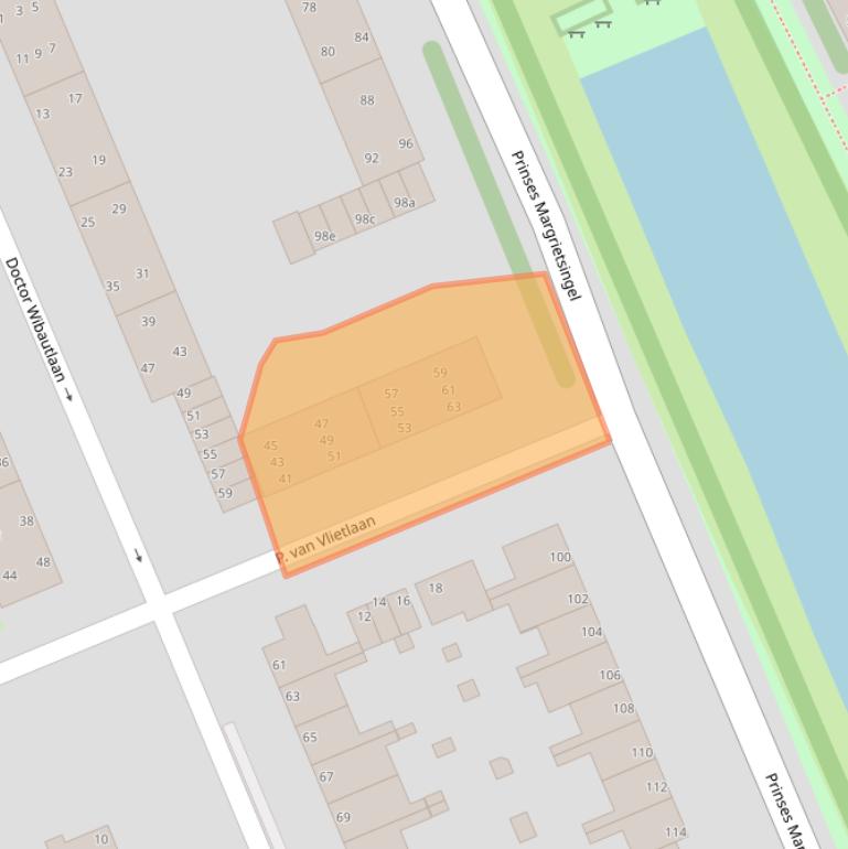 Kaart van postcodegebied 2285XL.