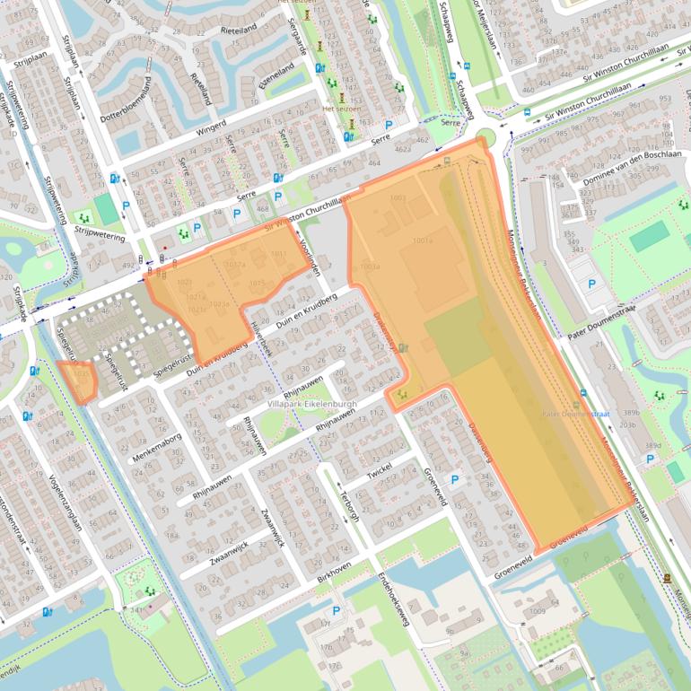 Kaart van postcodegebied 2286AD.