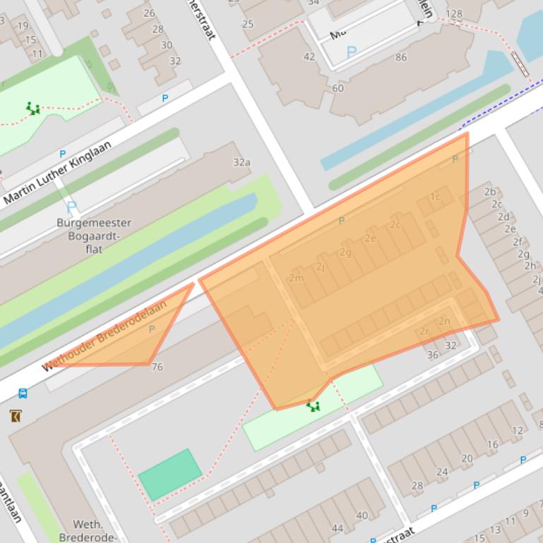 Kaart van postcodegebied 2286AL.