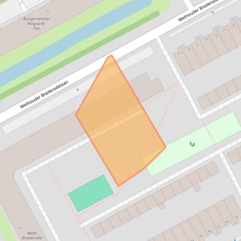 Kaart van postcodegebied 2286AN.