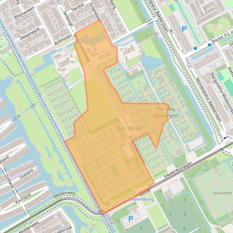 Kaart van postcodegebied 2286AR.