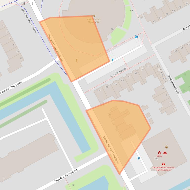 Kaart van postcodegebied 2286BA.