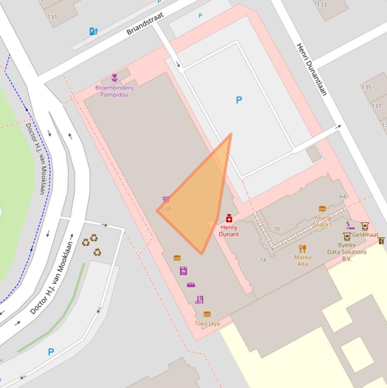 Kaart van postcodegebied 2286BE.