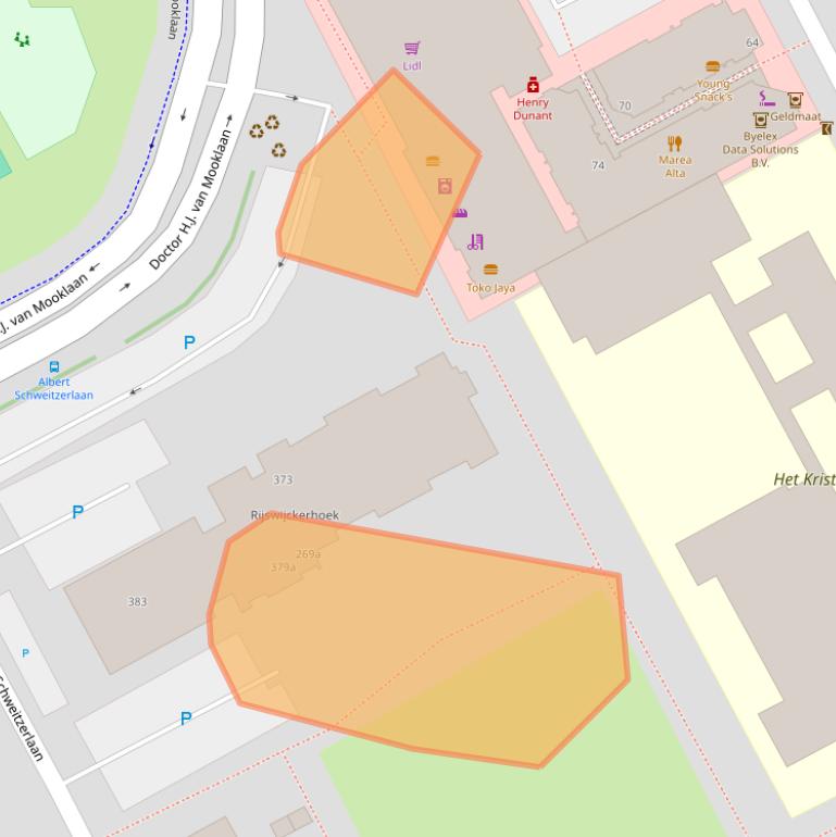 Kaart van postcodegebied 2286BG.