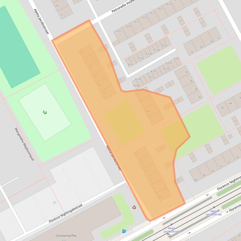 Kaart van postcodegebied 2286BM.