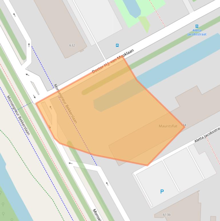 Kaart van postcodegebied 2286BN.