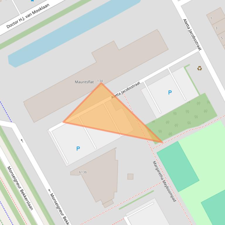 Kaart van postcodegebied 2286BS.