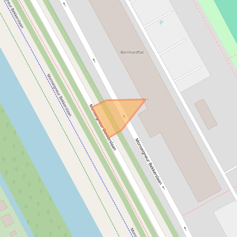 Kaart van postcodegebied 2286EE.