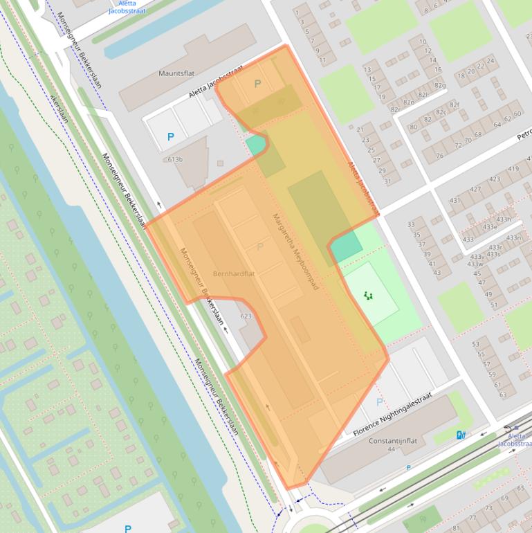 Kaart van postcodegebied 2286EJ.