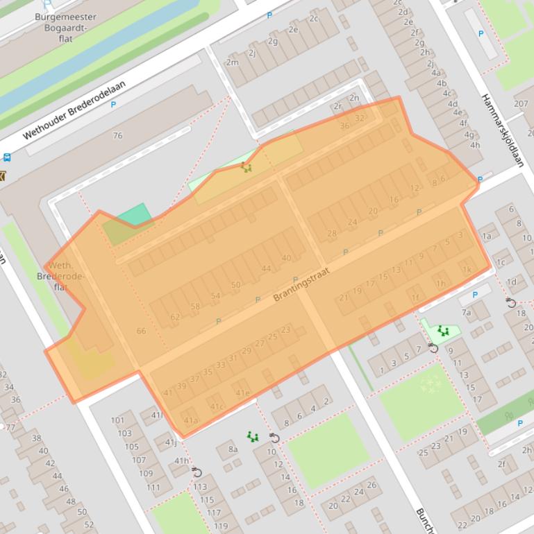 Kaart van postcodegebied 2286GH.