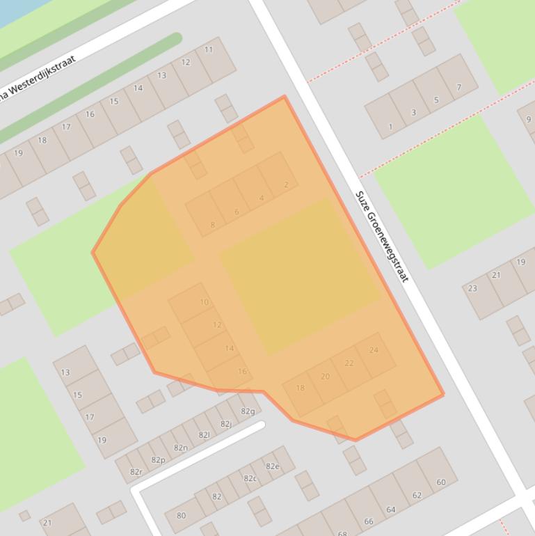 Kaart van postcodegebied 2286JE.