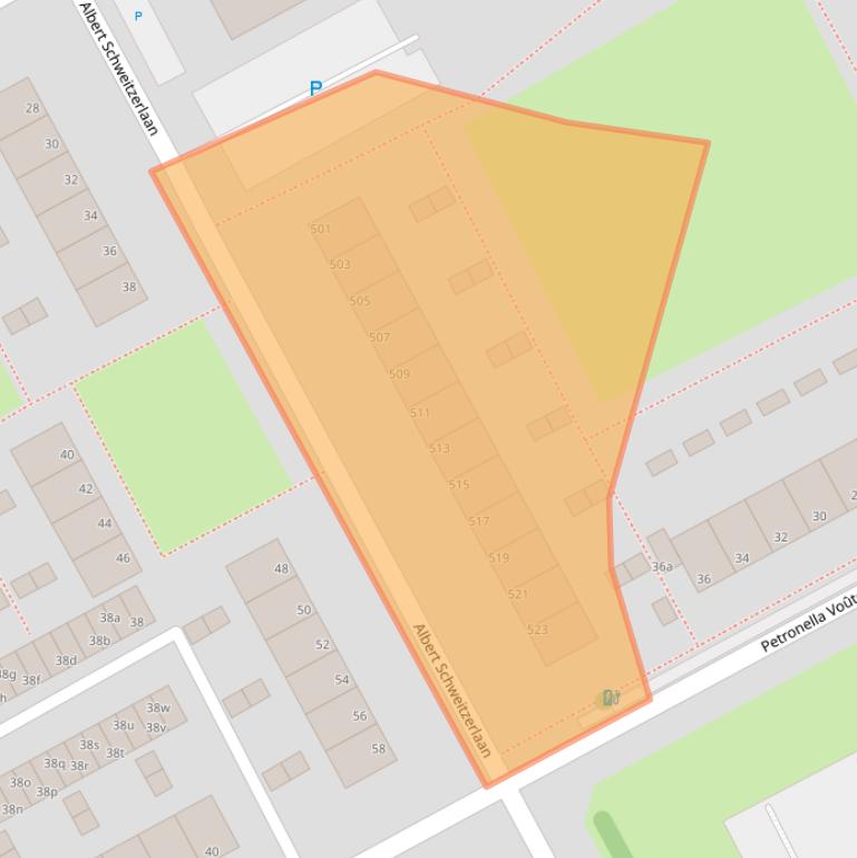 Kaart van postcodegebied 2286JH.