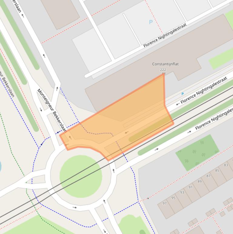 Kaart van postcodegebied 2286JT.