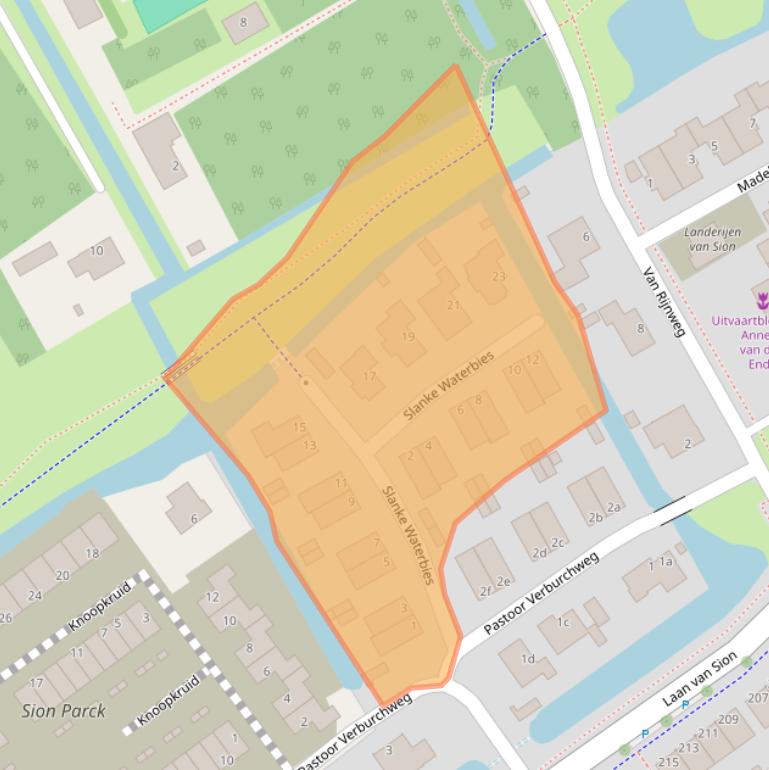 Kaart van postcodegebied 2286JZ.