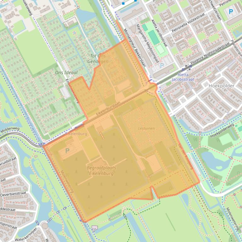 Kaart van postcodegebied 2286KA.
