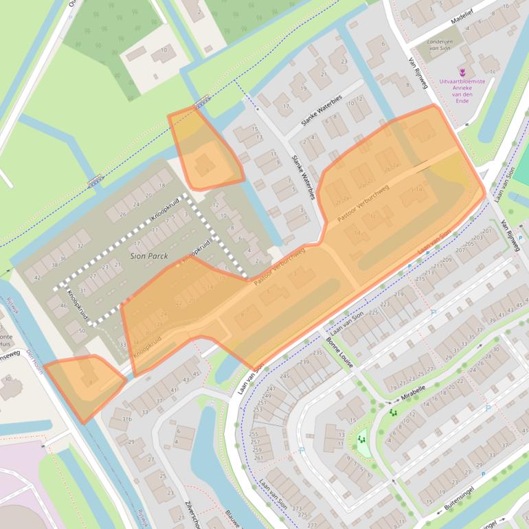 Kaart van postcodegebied 2286KD.