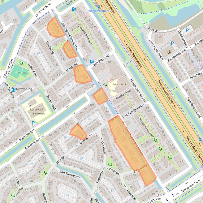 Kaart van postcodegebied 2286KE.