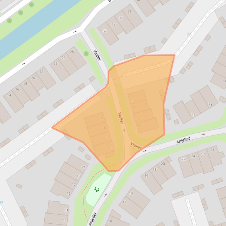 Kaart van postcodegebied 2286KW.