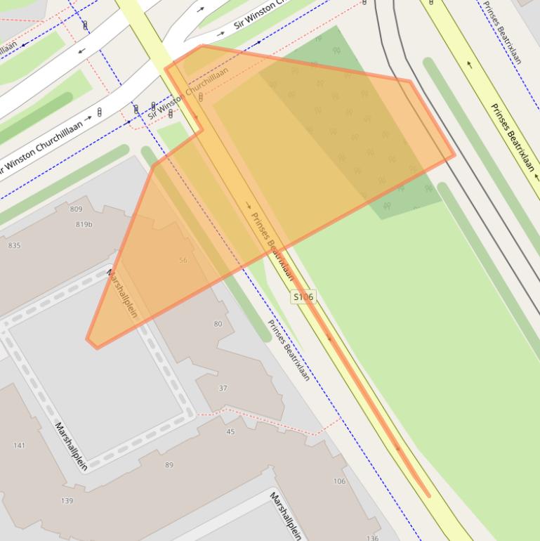 Kaart van postcodegebied 2286LA.