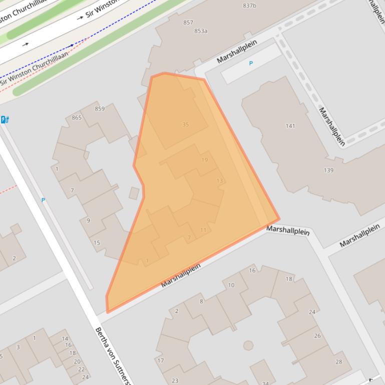 Kaart van postcodegebied 2286LG.