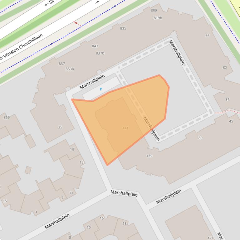 Kaart van postcodegebied 2286LL.