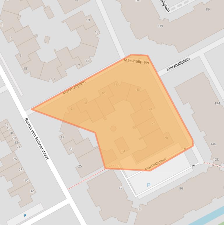 Kaart van postcodegebied 2286LM.