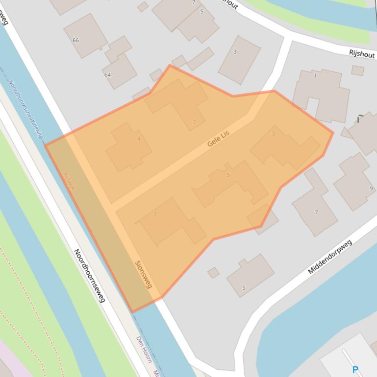 Kaart van postcodegebied 2286LV.