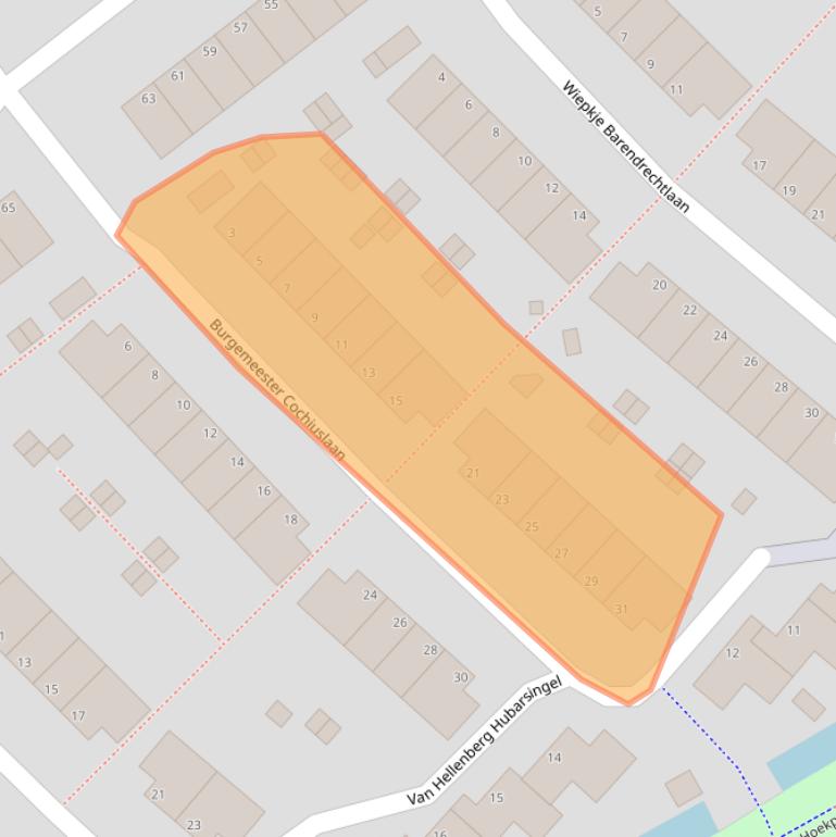 Kaart van postcodegebied 2286MC.