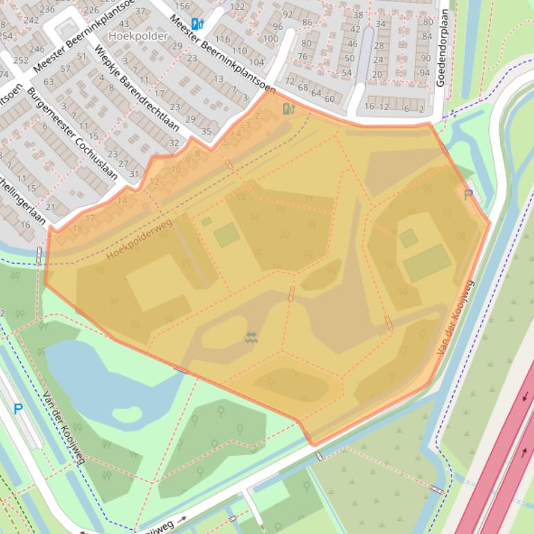 Kaart van postcodegebied 2286MH.