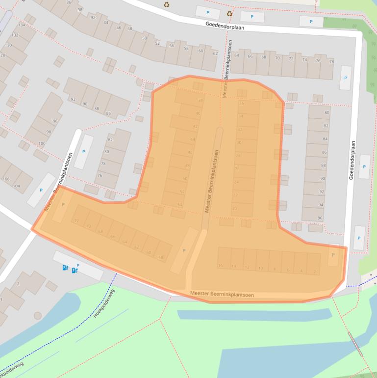Kaart van postcodegebied 2286ML.