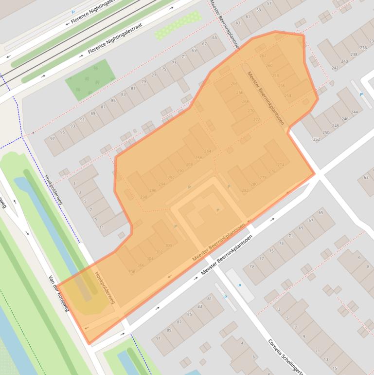 Kaart van postcodegebied 2286MR.