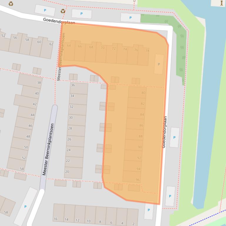 Kaart van postcodegebied 2286MZ.