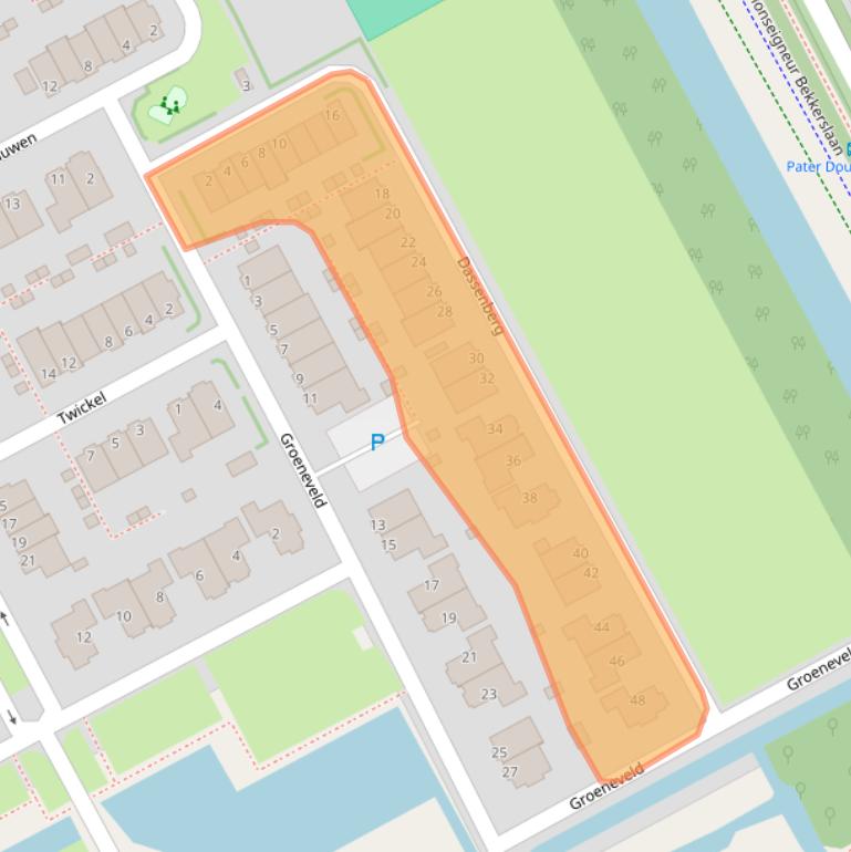 Kaart van postcodegebied 2286NA.