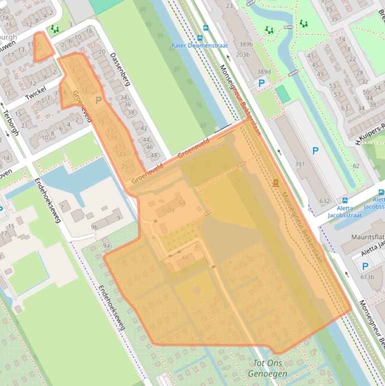 Kaart van postcodegebied 2286NB.