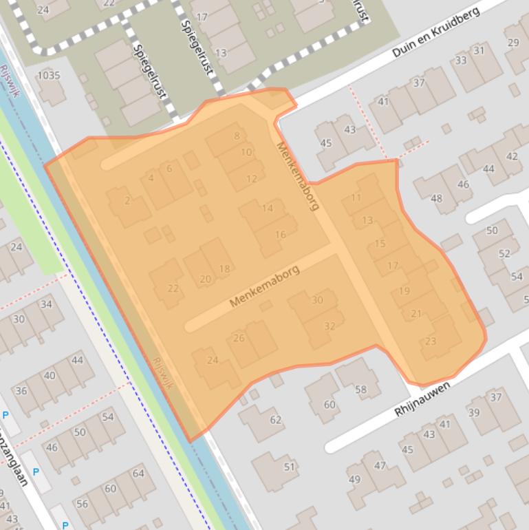 Kaart van postcodegebied 2286ND.