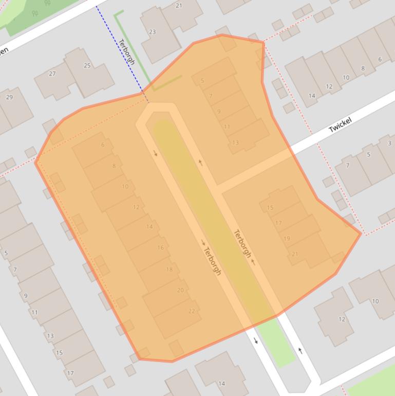 Kaart van postcodegebied 2286NE.