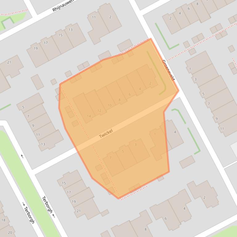 Kaart van postcodegebied 2286NG.