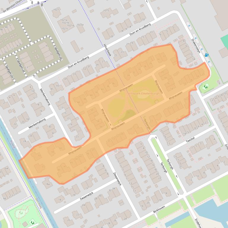 Kaart van postcodegebied 2286NH.