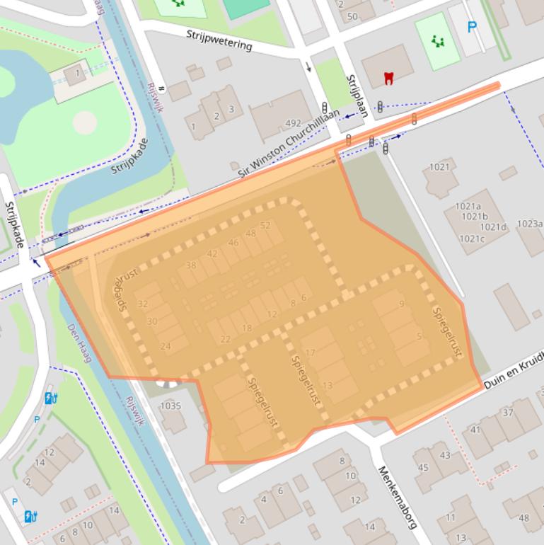 Kaart van postcodegebied 2286NM.