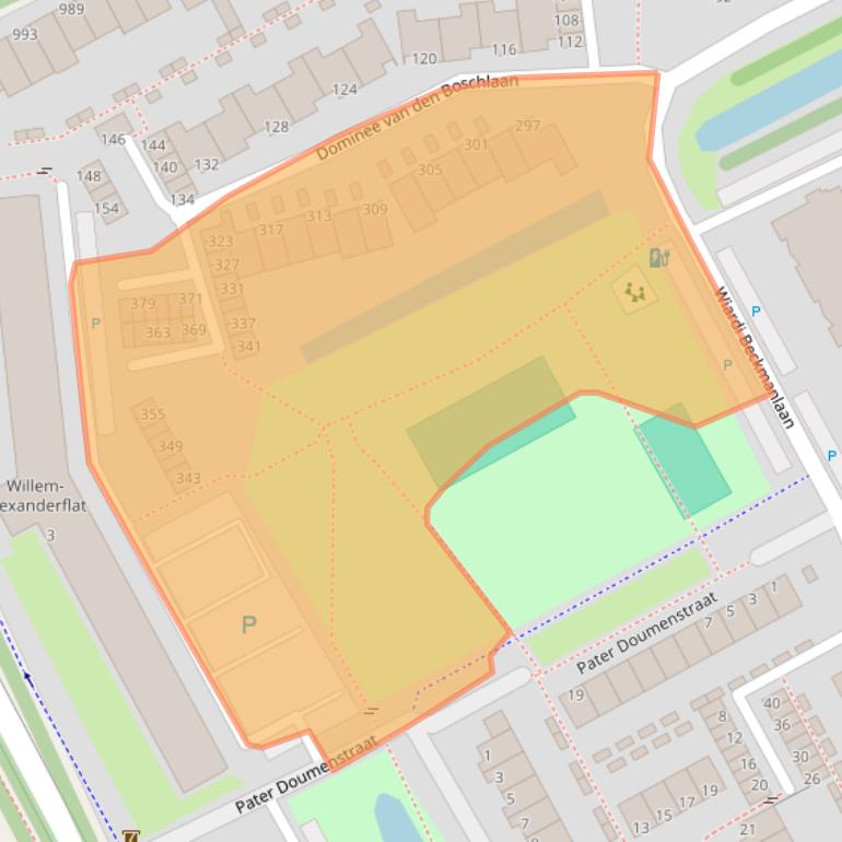 Kaart van postcodegebied 2286PL.