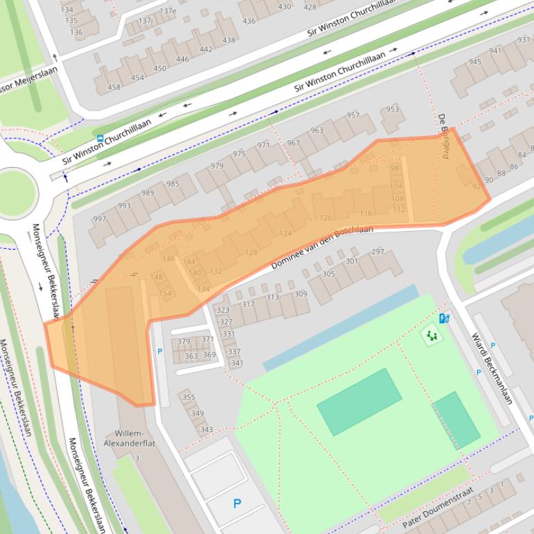 Kaart van postcodegebied 2286PN.