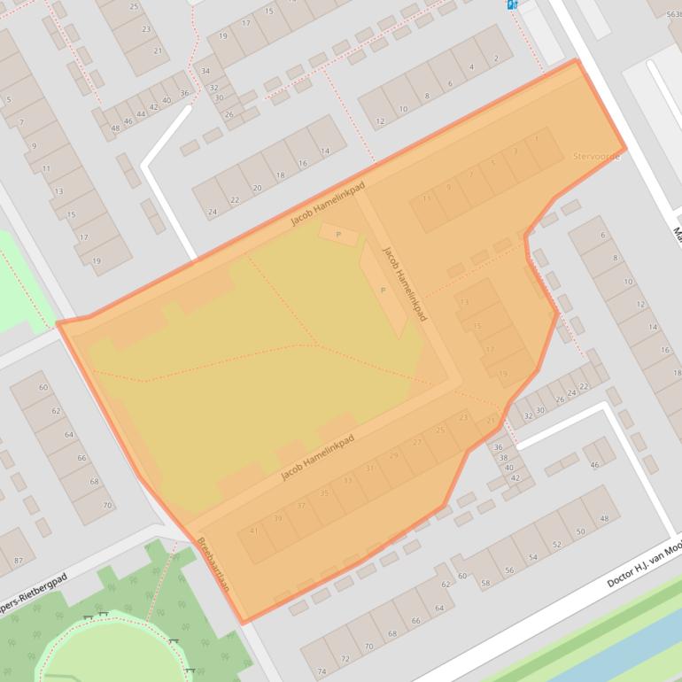 Kaart van postcodegebied 2286RR.