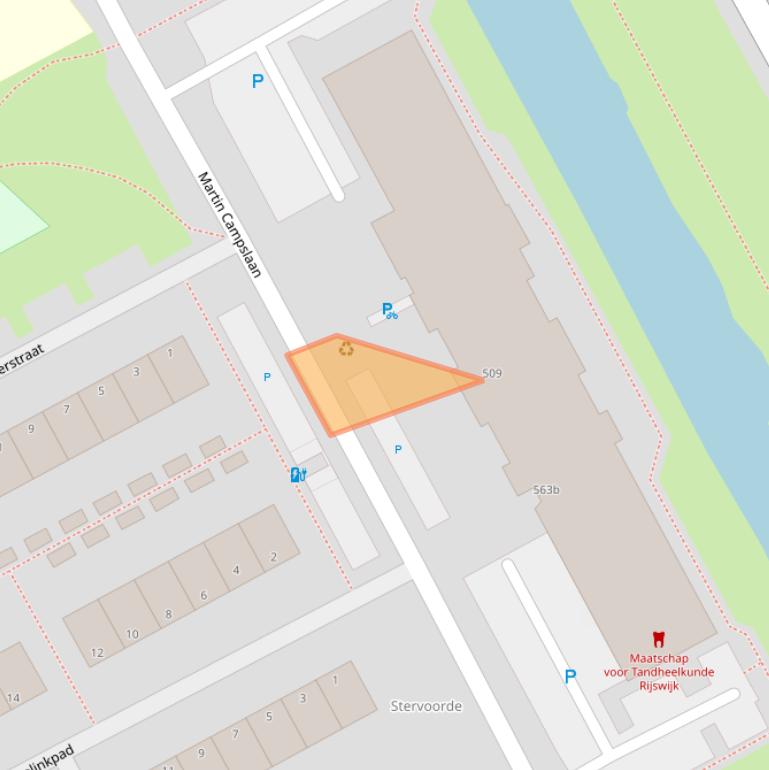 Kaart van postcodegebied 2286SW.