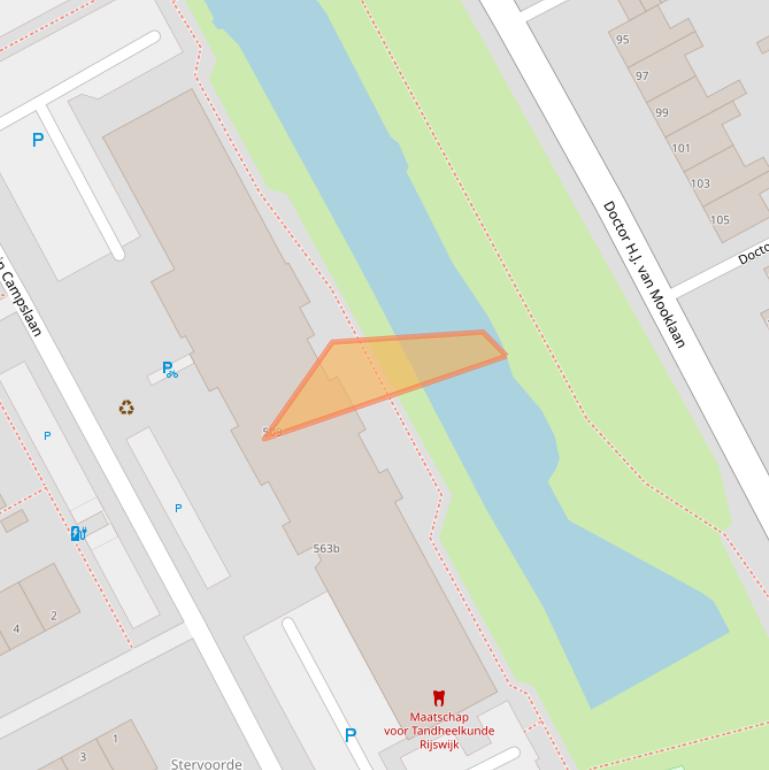 Kaart van postcodegebied 2286SZ.