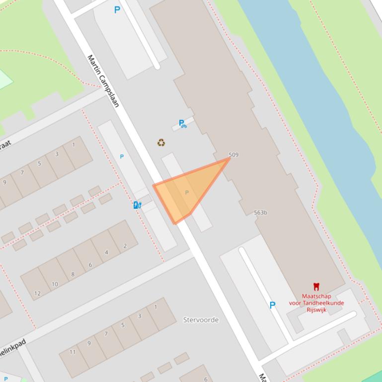 Kaart van postcodegebied 2286TA.